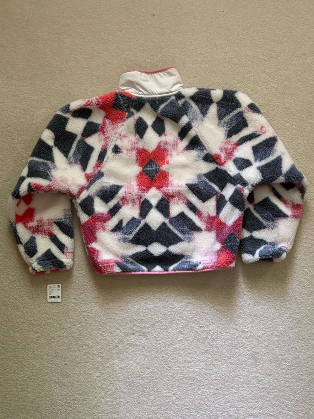 NWT Free People Women’s FP Movement Hit The Slopes Printed Fleece Jacket. - Picture 6 of 7